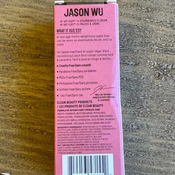 Jason Wu Hot Fluff Matte Lipstick 3 in 1 Lipstick Blush Eye Strawberries & Cream - Picture 7 of 8